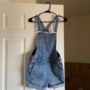 NWOT Madewell Adirondack Short Overalls in Dawkins wash